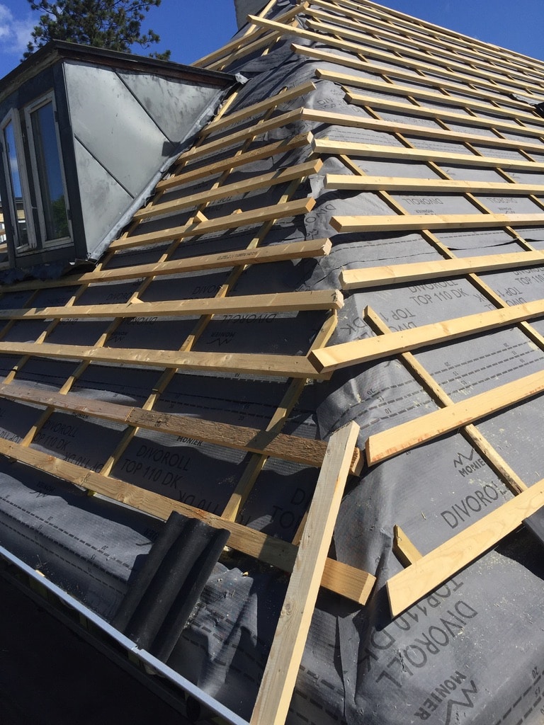 Nyt tag, tømrerarbejde i Vangede