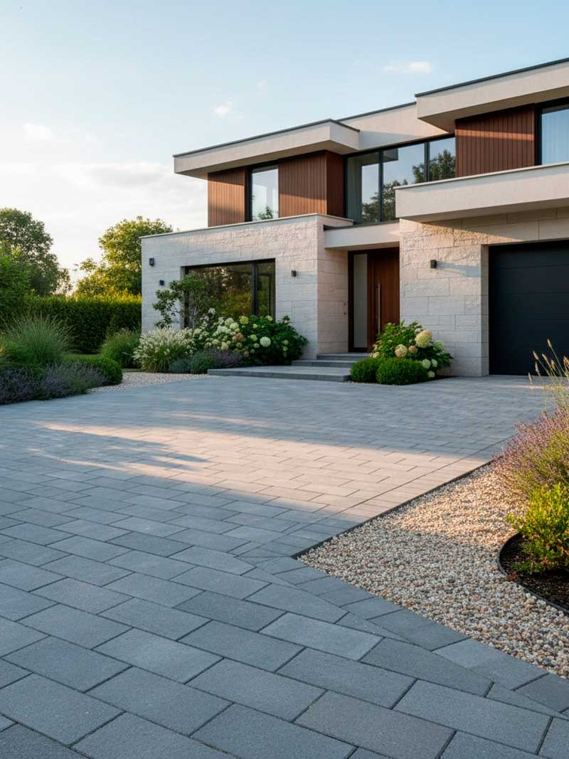 Brolæggerarbejde i Vangede